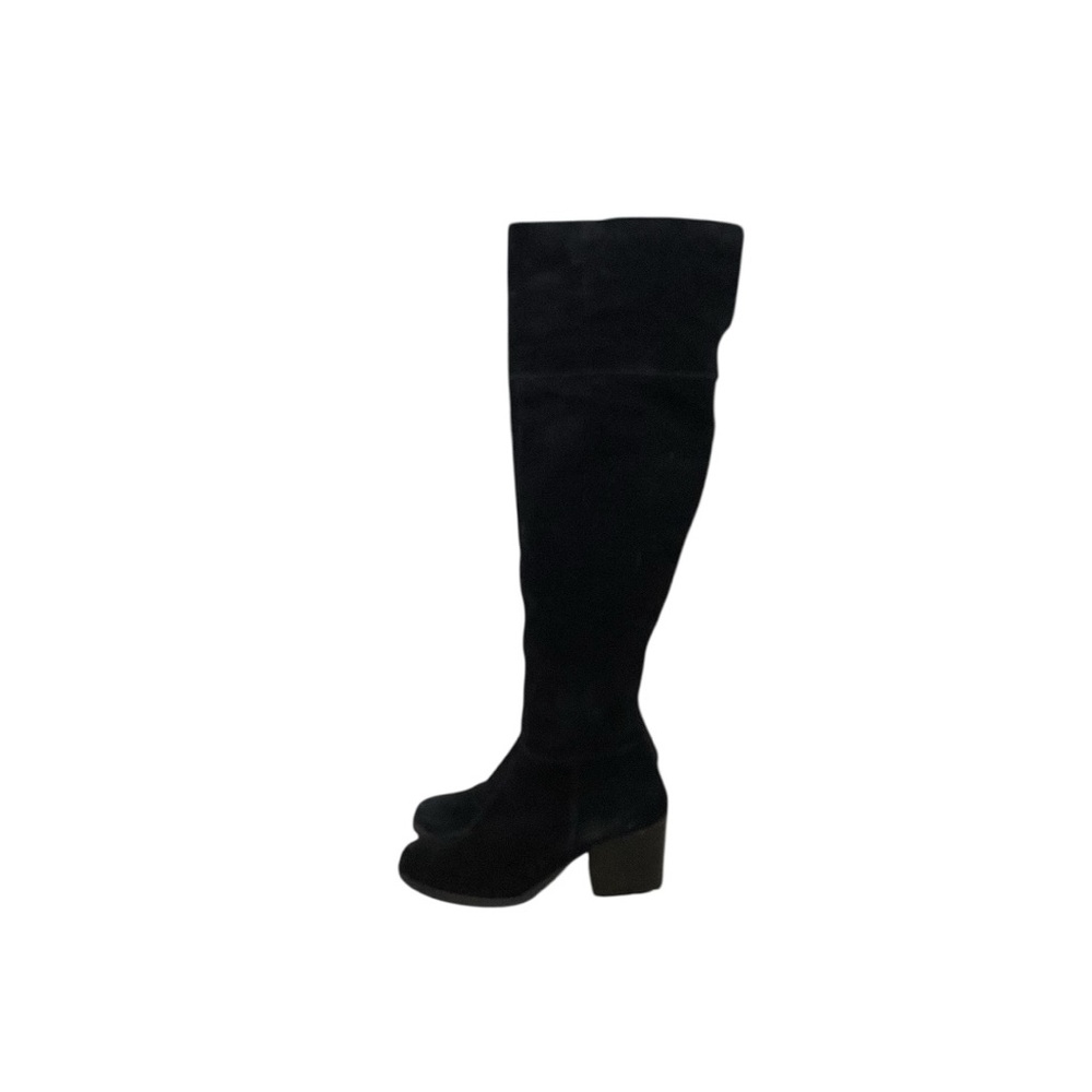 Steve Madden Orabela Black Suede Leather Over-the-Knee Boots